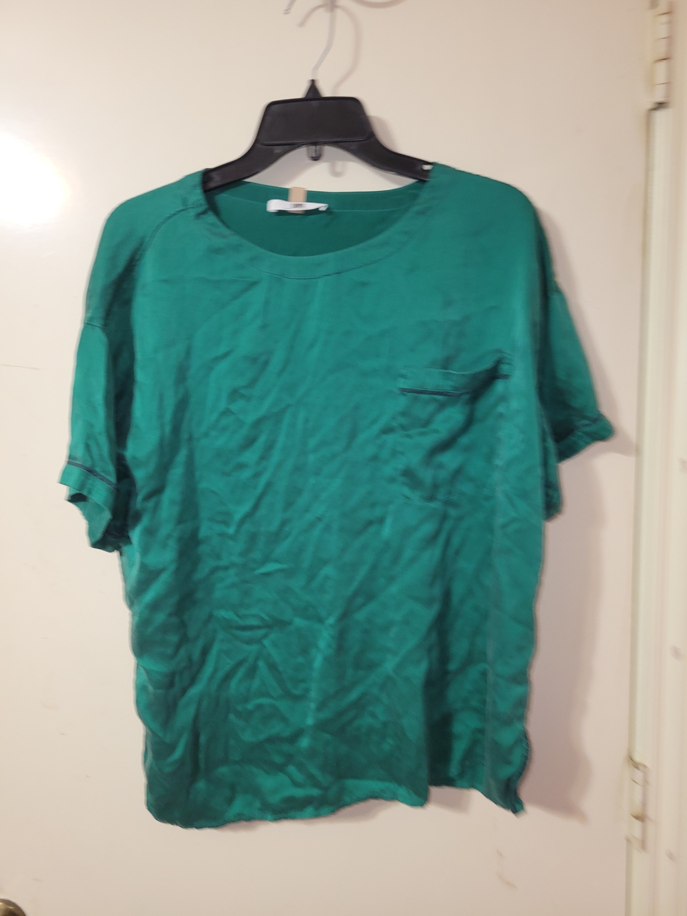 lunya Men's Short-Sleeve Pocket Tee in Teal Green